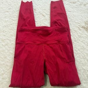 Lululemon fast and free red size 4 leggings